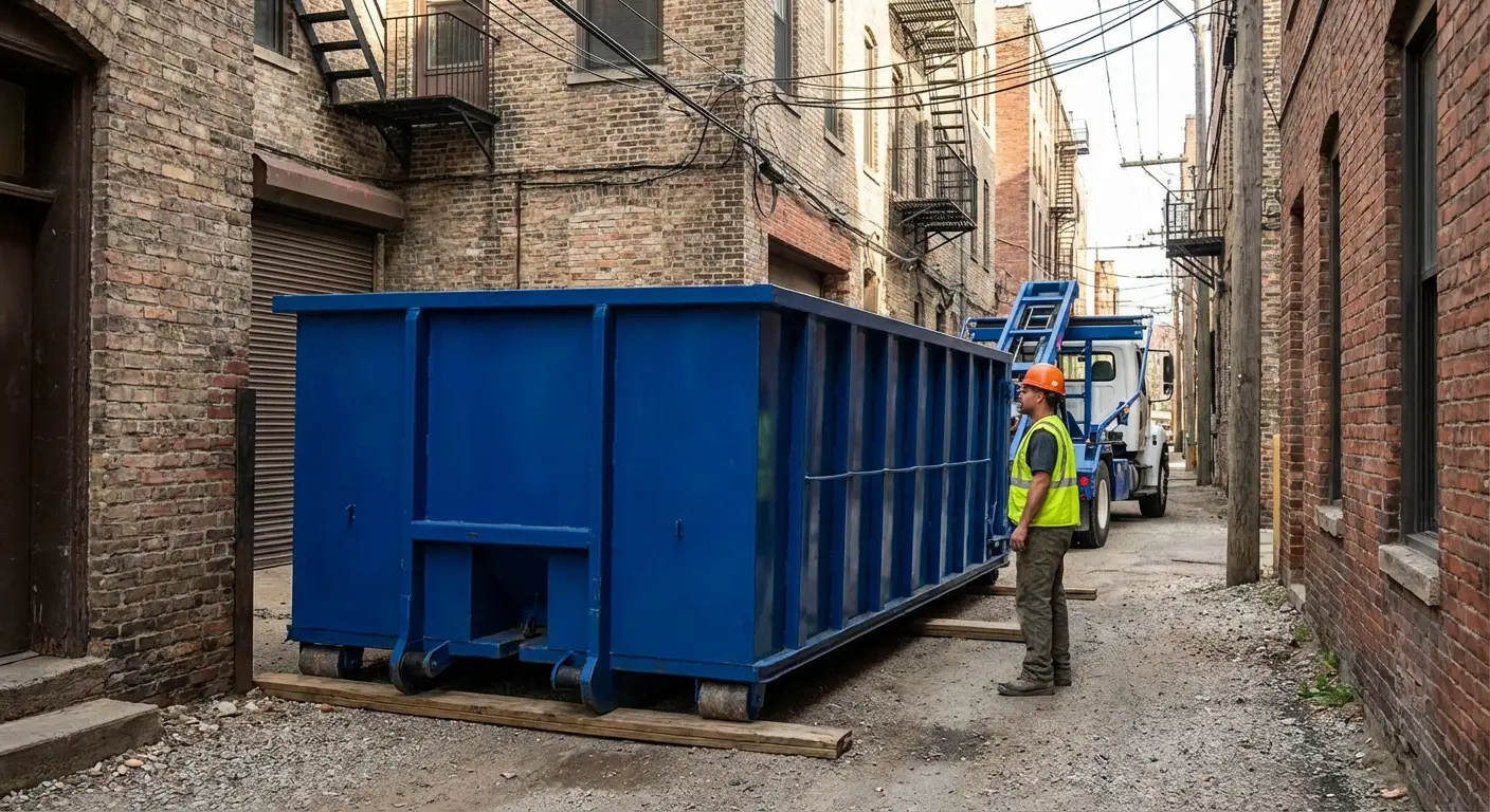Narrow alley access challenges in Longmeadow