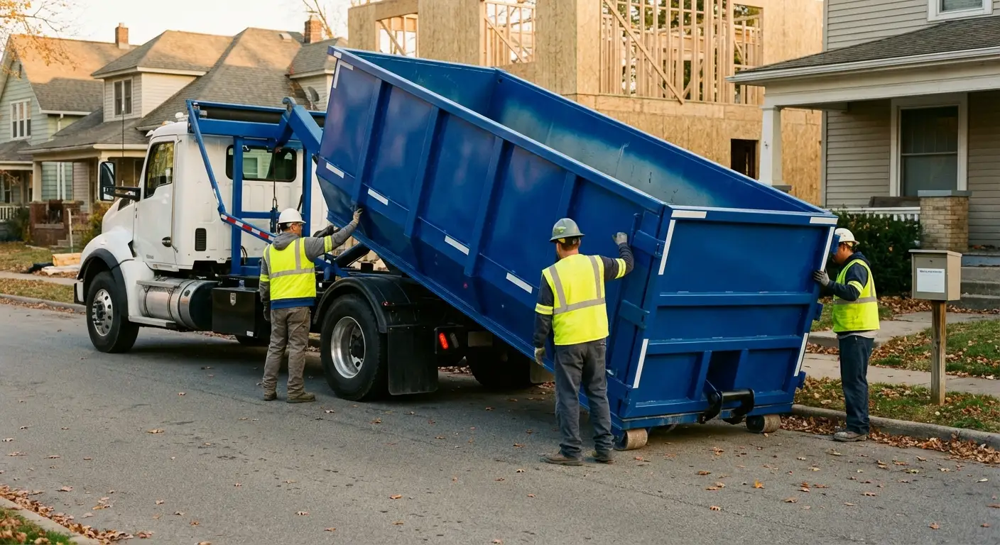 Construction dumpster delivery and waste management in Longmeadow