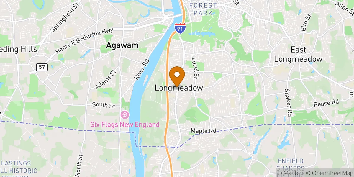 neighborhood map in Longmeadow, MA